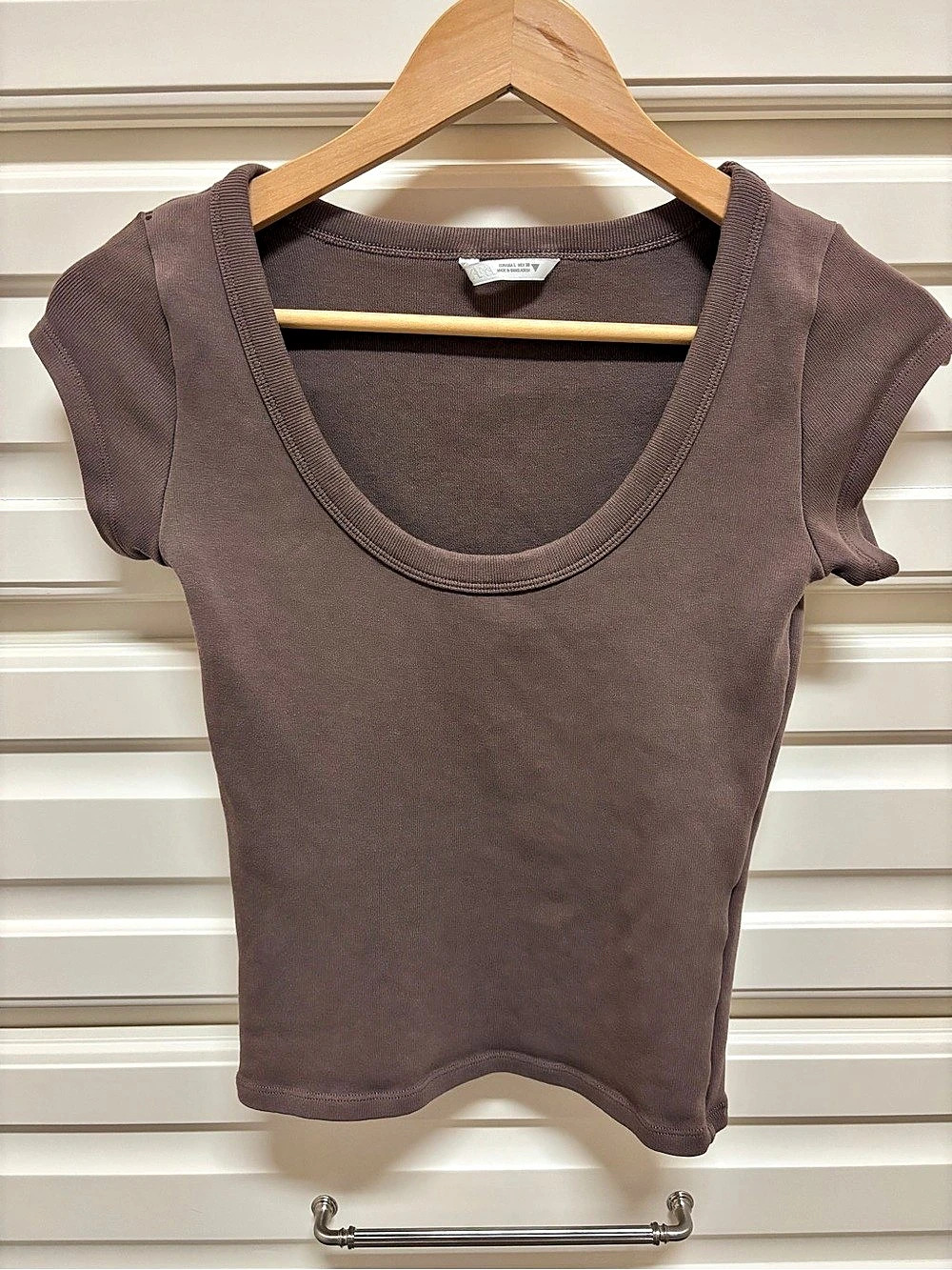 Zara Short Sleeve Top Brown Size Large